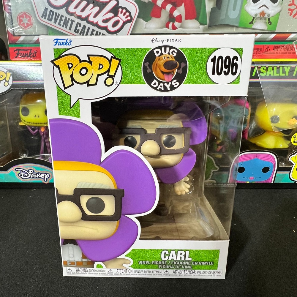 Funko Pop Disney Pixar Dug Days Carl 1096 Vinyl Figure Flower Costume